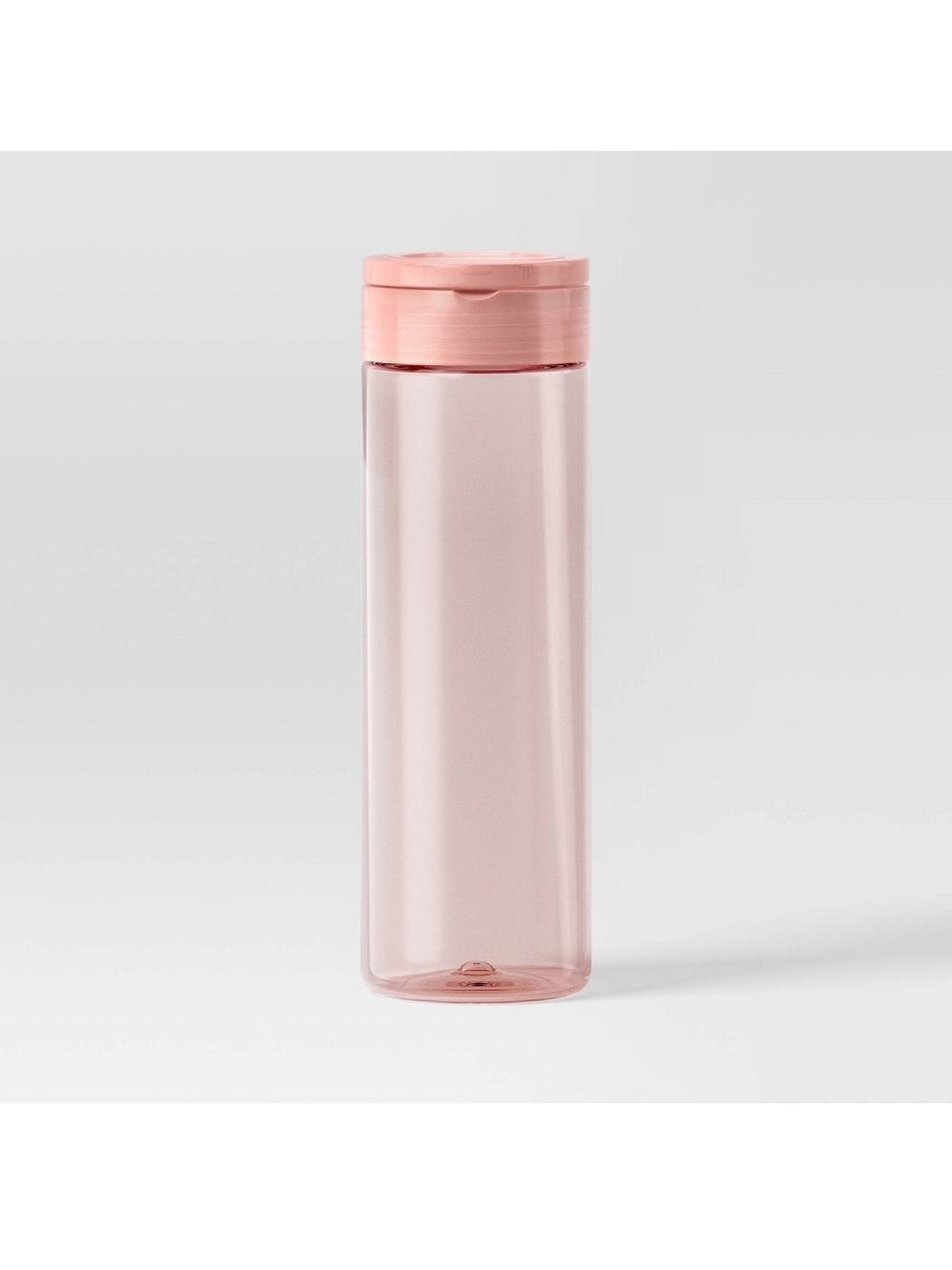 Pink Transparent Reusable Water Bottle 16 Oz